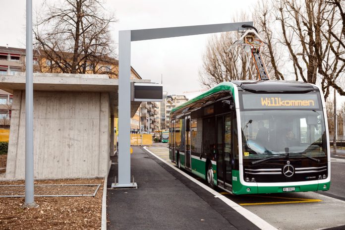 Kleinhueningen Haltestelle E-Bus Ladestation_BVB_14 3 23