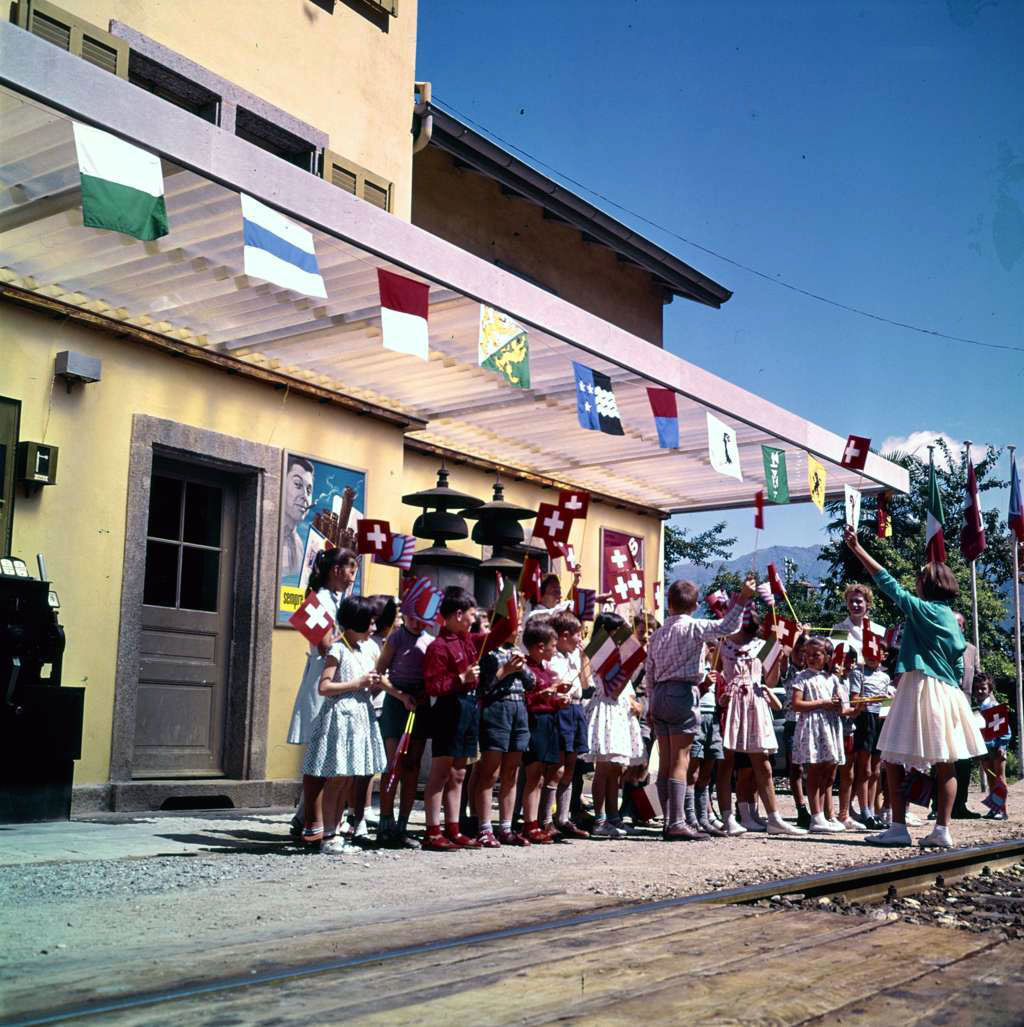 San Nazzaro Elektrifizierungsfeier Luino-Lini_1960_SBB Historic