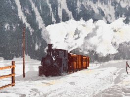 RhB G 34 1 bei Davos_Dampfverein_Winter 1902