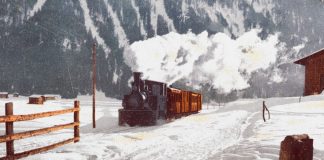 RhB G 34 1 bei Davos_Dampfverein_Winter 1902