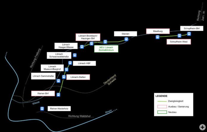 Projekt Ausbau Garten-Wiesentalbahn Karte_Landkreis Loerrach_6 23
