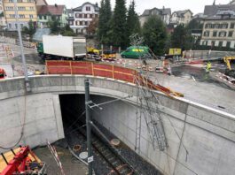 Herisau Geruest Fahrleitung Appenzeller Bahnen gestuerzt_Kapo AR_28 8 23