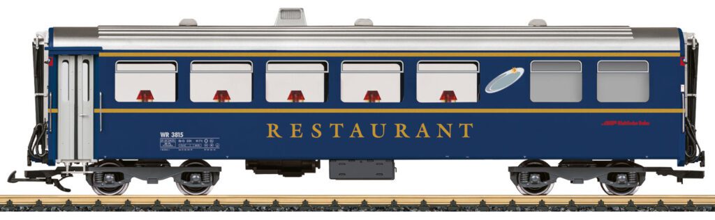 LGB 31681 RhB Speisewagen WR 3815 ACPE-blau Restaurant_Maerklin_9 23