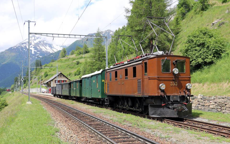 Lok Ge 46 353 Nostalgiezug_RhB