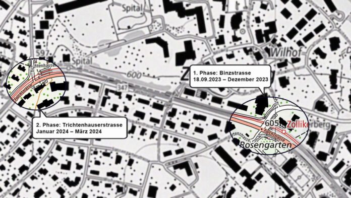 Forchbahn Bauarbeiten Zollikerberg Uebersicht Karte_FB_12 9 23