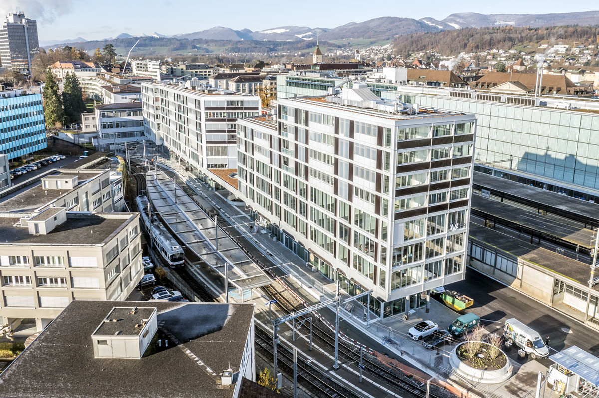 Gebaeudekomplexe praegen Bahnhof Aarau Sueden_AVA_29 11 23