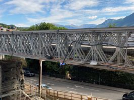 Blick auf die Behelfsbruecke Bahnhof Lugano_SBB CFF FFS