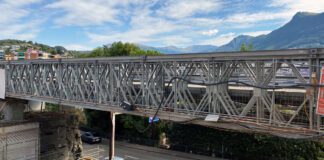 Blick auf die Behelfsbruecke Bahnhof Lugano_SBB CFF FFS