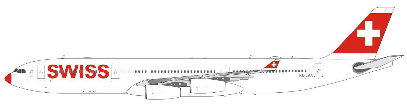 1 400 Swiss Airbus A340-300 HB-JMA Red Nose 11873_Phoenix-model_3 24