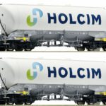 6600051 H0 Roco Holcim Silowagen-Set neues Logo_Modelleisenbahn GmbH_27 12 23