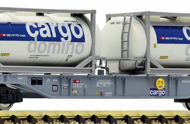 6660036 N Fleischmann SBB Cargo ContainertragwagenTankcontainer_Modelleisenbahn GmbH_18 12 23