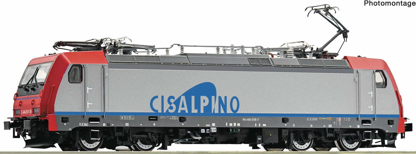 7500031 H0 Roco SBB Cargo Re 484 018 Cisalpino_Modelleisenbahn GmbH_2023