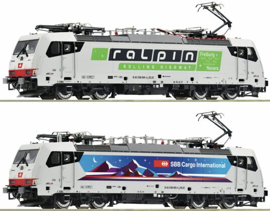 7500035 H0 Roco SBB Cargo International Ralpin 186 909 Wappen Monte Olimpino_Modelleisenbahn GmbH_2023
