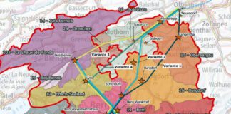 Einzugsgebiete Hubsuchgebiete Marktgebiet Bern-Thun-Biel Varianten Linienfuehrungen_CST_2023