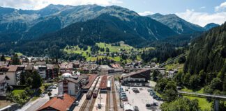 Luftaufnahme-Bahnhof-Areal Klosters Platz_RhB_14 8 19