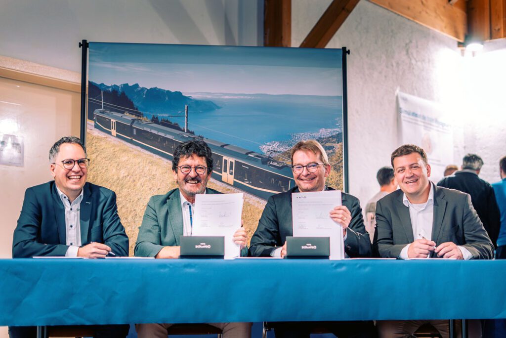 Rochers-de-Naye MVR neue Zahnradbahn Vertragsunterzeichnung_Stadler_21 5 25